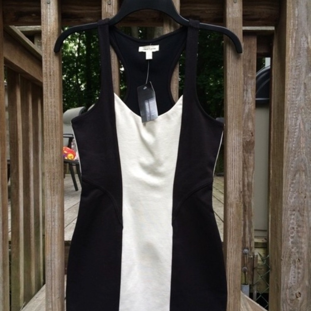 Black and Cream Bodycon Dress